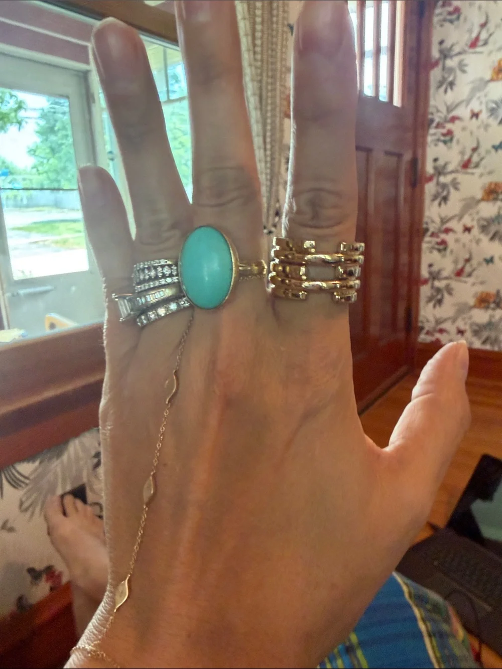 Jennifer Fisher Multi Stack Ring Size 10 Gold Plated